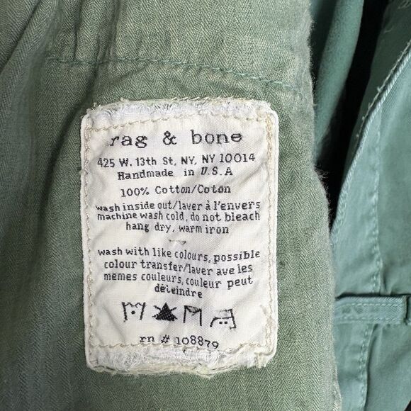 rag & bone  Jeans Mens Size 33 Green RB 15X Button Fly Slim Straight - Picture 11 of 12